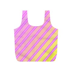 Pink And Yellow Elegant Design Full Print Recycle Bags (s)  by Valentinaart