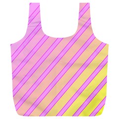 Pink And Yellow Elegant Design Full Print Recycle Bags (l)  by Valentinaart