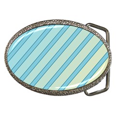 Blue Elegant Lines Belt Buckles by Valentinaart