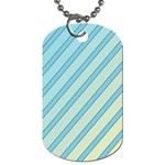 Blue elegant lines Dog Tag (One Side) Front