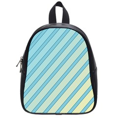 Blue Elegant Lines School Bags (small)  by Valentinaart