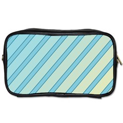 Blue Elegant Lines Toiletries Bags by Valentinaart