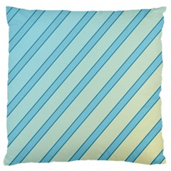 Blue Elegant Lines Large Cushion Case (one Side) by Valentinaart