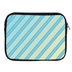 Blue Elegant Lines Apple Ipad 2/3/4 Zipper Cases by Valentinaart