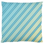 Blue elegant lines Standard Flano Cushion Case (One Side) Front