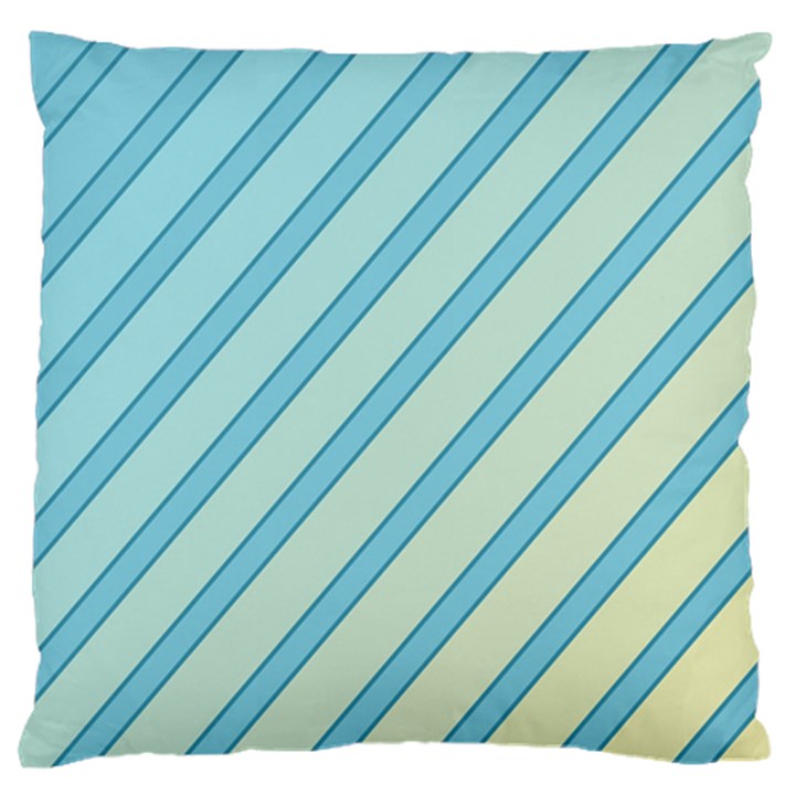 Blue elegant lines Standard Flano Cushion Case (One Side)