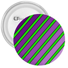 Purple And Green Lines 3  Buttons by Valentinaart