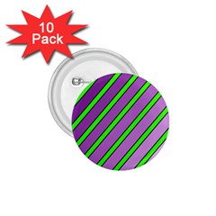 Purple And Green Lines 1 75  Buttons (10 Pack) by Valentinaart