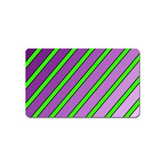 Purple And Green Lines Magnet (name Card)