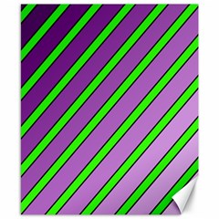 Purple And Green Lines Canvas 8  X 10  by Valentinaart