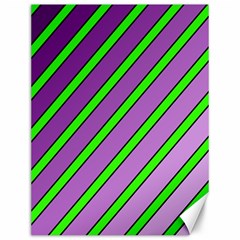 Purple And Green Lines Canvas 12  X 16   by Valentinaart