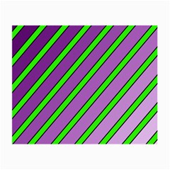 Purple And Green Lines Small Glasses Cloth (2-side)