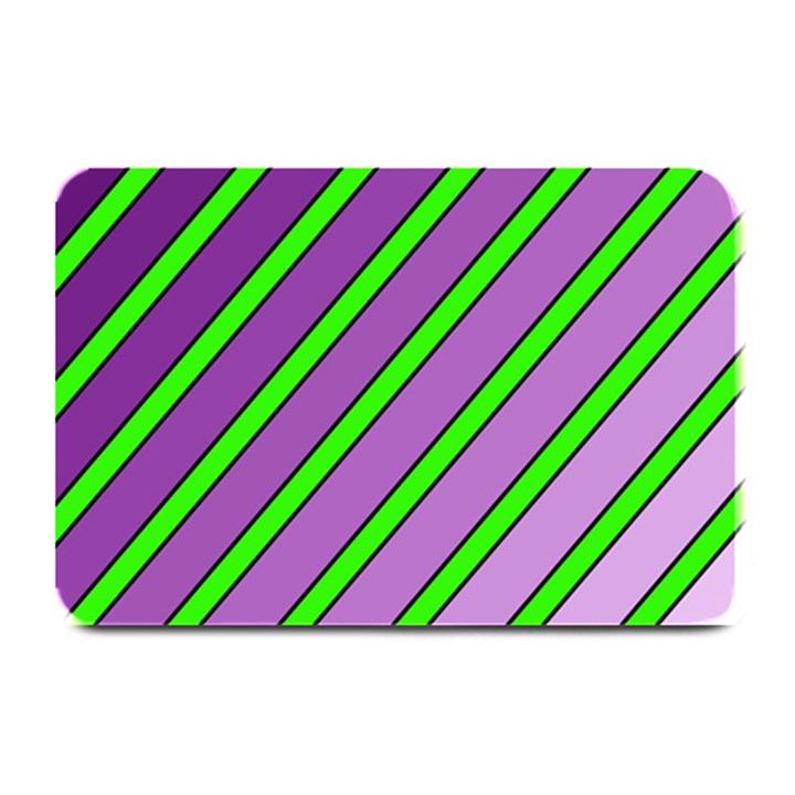 Purple and green lines Plate Mats