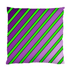 Purple And Green Lines Standard Cushion Case (one Side) by Valentinaart