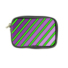 Purple And Green Lines Coin Purse by Valentinaart