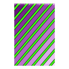 Purple And Green Lines Shower Curtain 48  X 72  (small) 