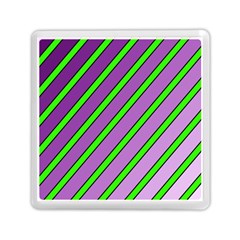 Purple And Green Lines Memory Card Reader (square) 