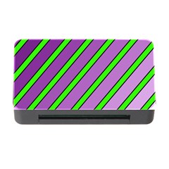 Purple And Green Lines Memory Card Reader With Cf