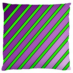 Purple And Green Lines Standard Flano Cushion Case (one Side) by Valentinaart