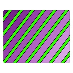 Purple And Green Lines Double Sided Flano Blanket (large)  by Valentinaart