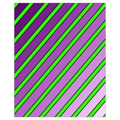 Purple And Green Lines Drawstring Bag (small)