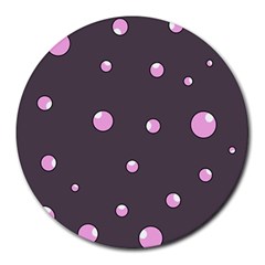 Pink Bubbles Round Mousepads