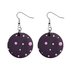 Pink Bubbles Mini Button Earrings by Valentinaart