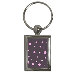 Pink Bubbles Key Chains (rectangle)  by Valentinaart