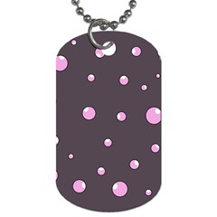 Pink Bubbles Dog Tag (one Side) by Valentinaart