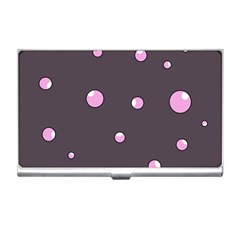 Pink Bubbles Business Card Holders by Valentinaart