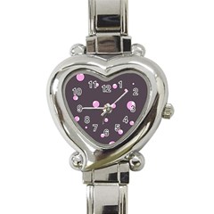 Pink Bubbles Heart Italian Charm Watch by Valentinaart