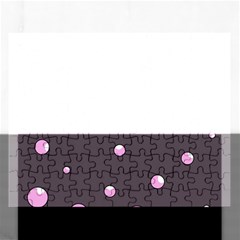 Pink Bubbles Rectangular Jigsaw Puzzl