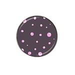 Pink bubbles Hat Clip Ball Marker Front