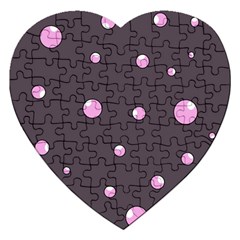 Pink Bubbles Jigsaw Puzzle (heart)