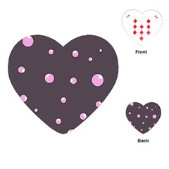 Pink Bubbles Playing Cards (heart)  by Valentinaart