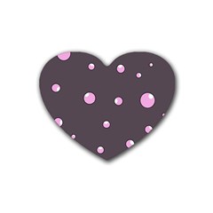 Pink Bubbles Heart Coaster (4 Pack)  by Valentinaart