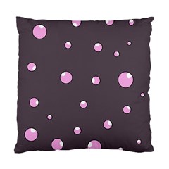 Pink Bubbles Standard Cushion Case (one Side) by Valentinaart