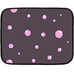 Pink Bubbles Fleece Blanket (mini) by Valentinaart