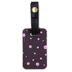 Pink Bubbles Luggage Tags (one Side) 