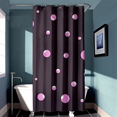 Pink Bubbles Shower Curtain 36  X 72  (stall) 