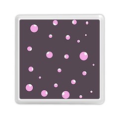 Pink Bubbles Memory Card Reader (square)  by Valentinaart