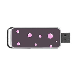 Pink Bubbles Portable Usb Flash (two Sides) by Valentinaart