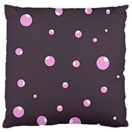 Pink bubbles Large Flano Cushion Case (One Side) Front