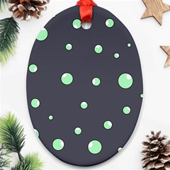 Green Bubbles Ornament (oval) 