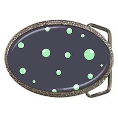 Green Bubbles Belt Buckles by Valentinaart