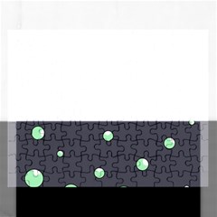 Green Bubbles Rectangular Jigsaw Puzzl