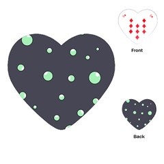 Green Bubbles Playing Cards (heart) 