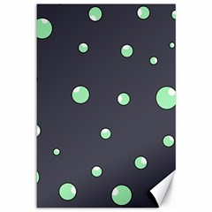 Green Bubbles Canvas 12  X 18  