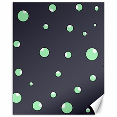 Green Bubbles Canvas 11  X 14  