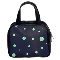 Green Bubbles Classic Handbags (2 Sides) by Valentinaart